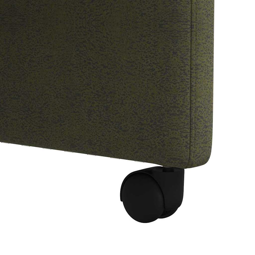 Spisebordsstole med hjul 2 pcs Army grøn 58 x 67 x 97 cm