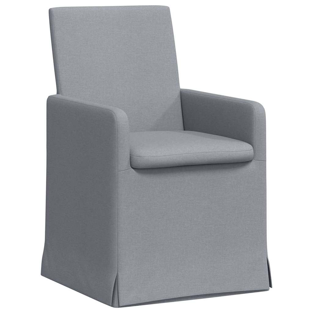 Spisestole 2 pcs Lysegrå 57 x 67 x 95 cm Stof