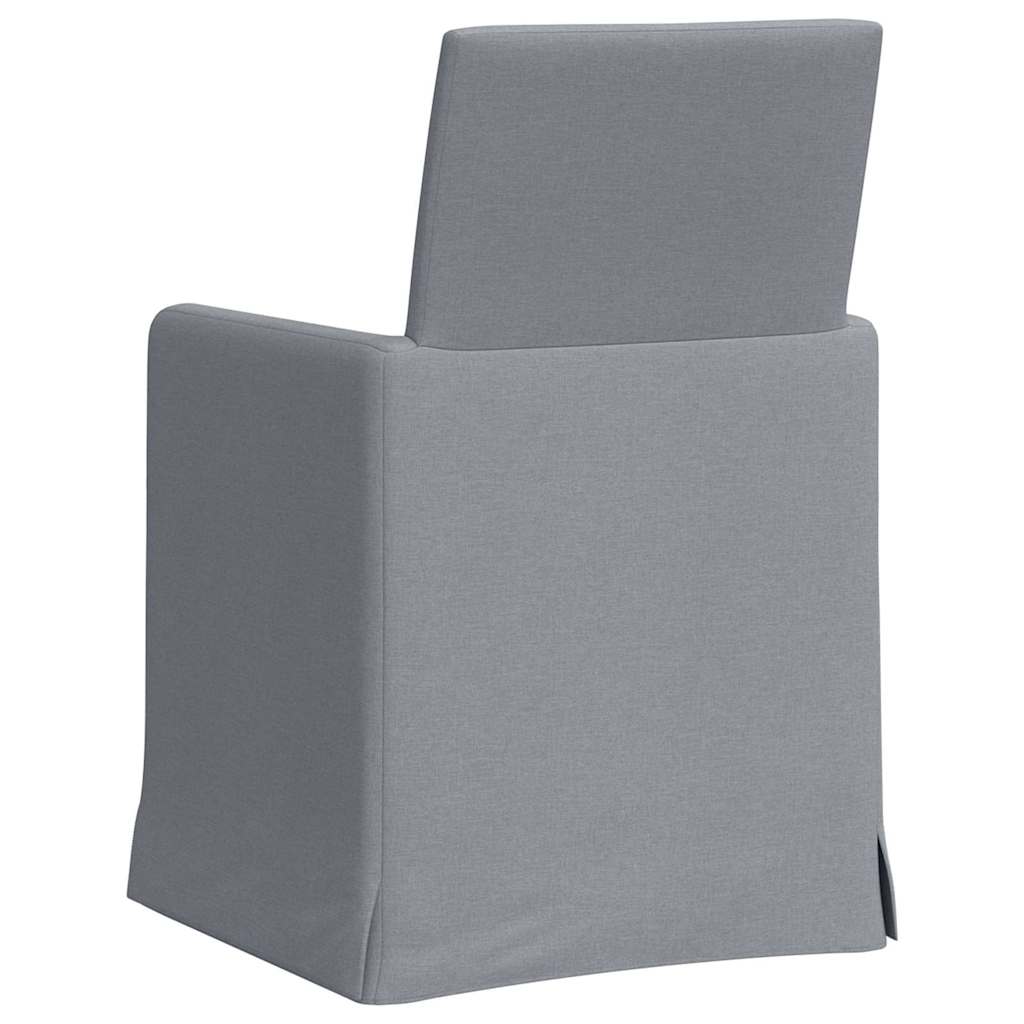 Spisestole 2 pcs Lysegrå 57 x 67 x 95 cm Stof