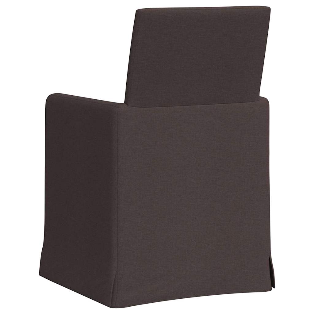 Spisestole 2 pcs Mørkebrun 57 x 67 x 95 cm Stof