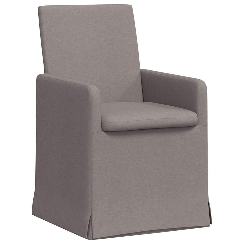 Spisestole 2 pcs Gråbrun 57 x 67 x 95 cm Stof