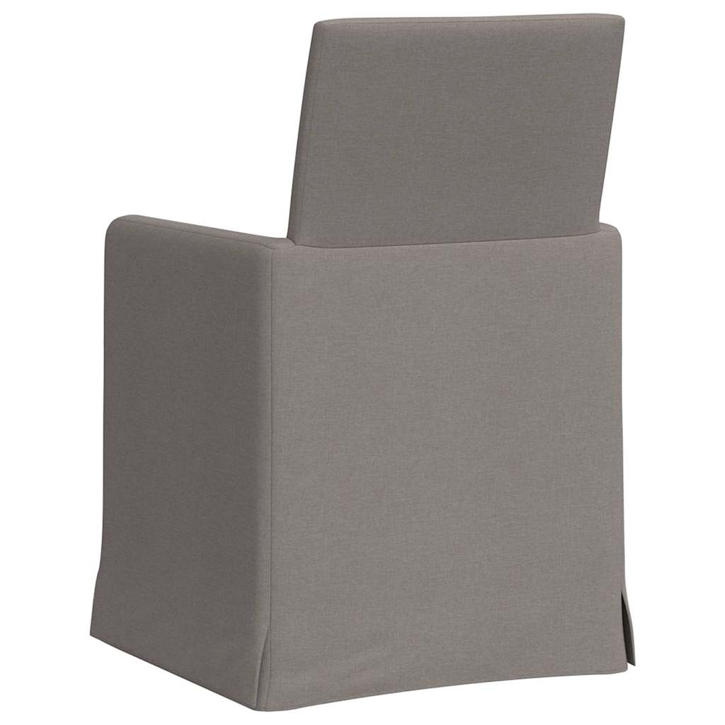 Spisestole 2 pcs Gråbrun 57 x 67 x 95 cm Stof