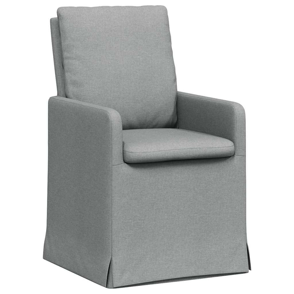 Spisestole 2 pcs Lysegrå 57 x 67 x 98 cm Stof