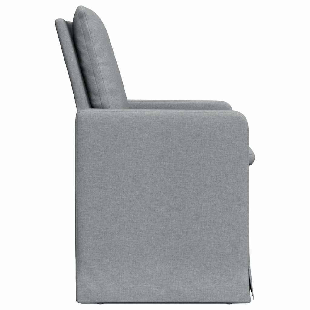 Spisestole 2 pcs Lysegrå 57 x 67 x 98 cm Stof