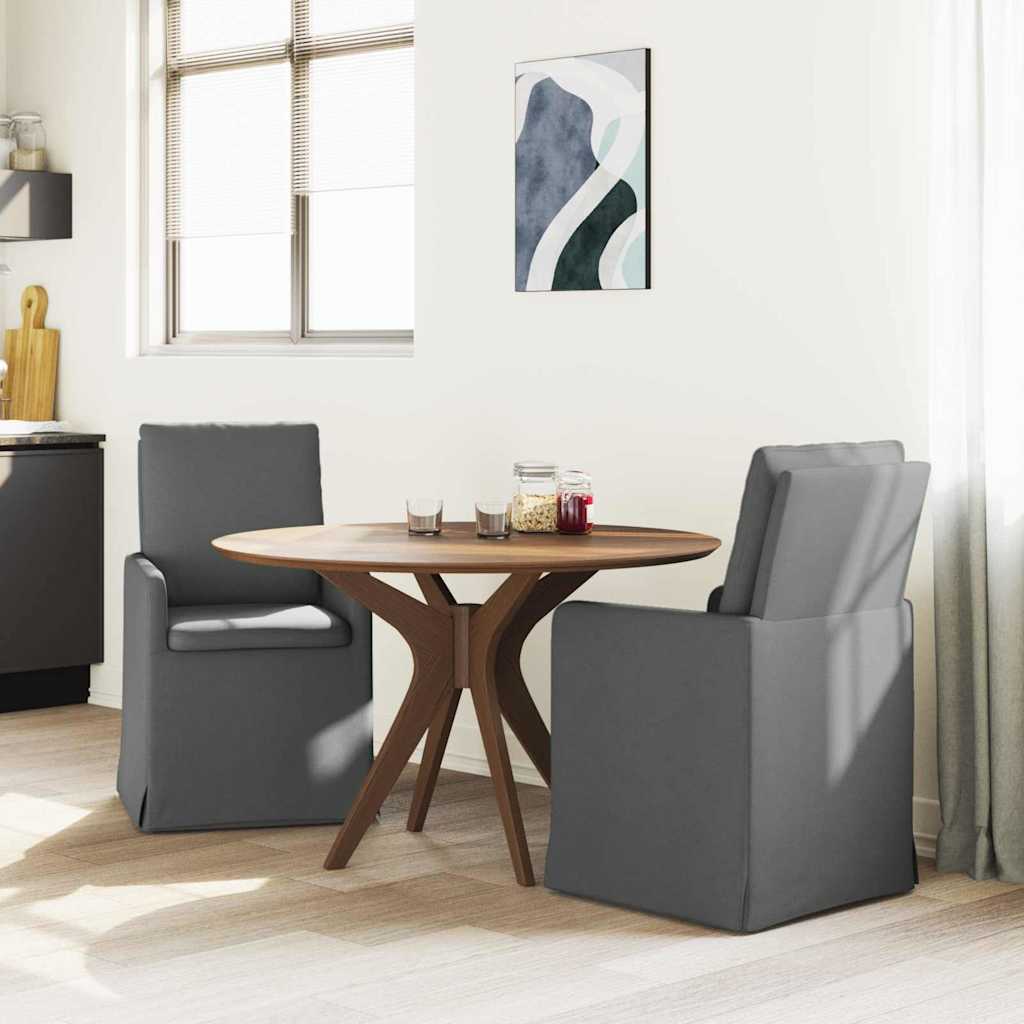 Spisestole 2 pcs Mørkegrå 57 x 67 x 98 cm Stof