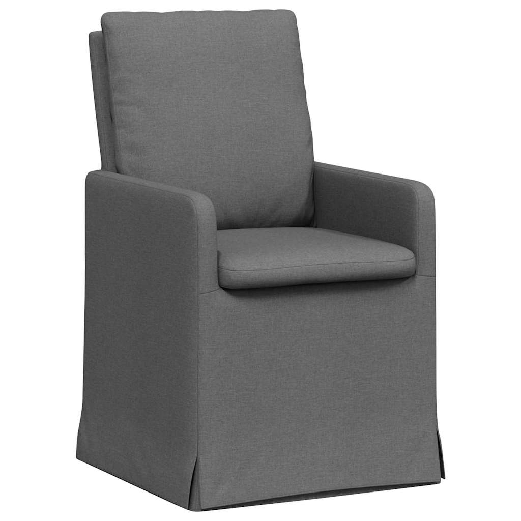 Spisestole 2 pcs Mørkegrå 57 x 67 x 98 cm Stof
