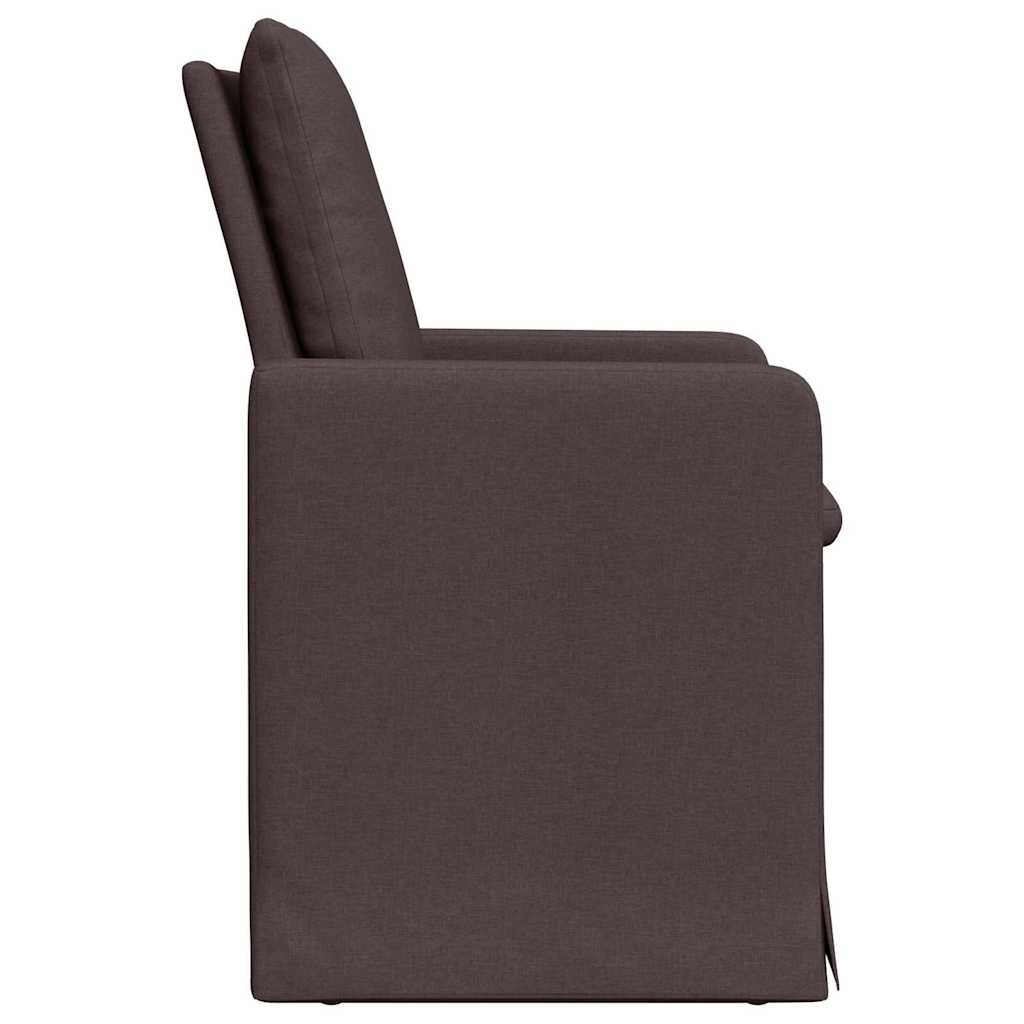 Spisestole 2 pcs Mørkebrun 57 x 67 x 98 cm Stof
