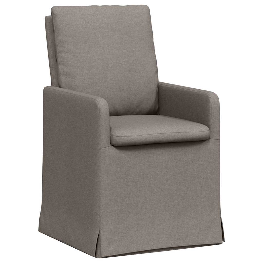 Spisestole 2 pcs Gråbrun 57 x 67 x 98 cm Stof