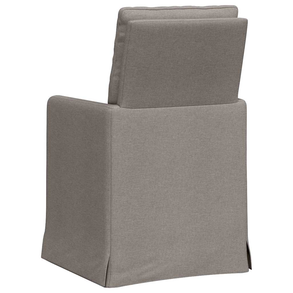 Spisestole 2 pcs Gråbrun 57 x 67 x 98 cm Stof