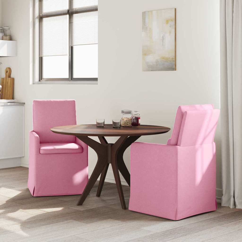 Spisestole 2 pcs Lyserød 57 x 67 x 98 cm Stof