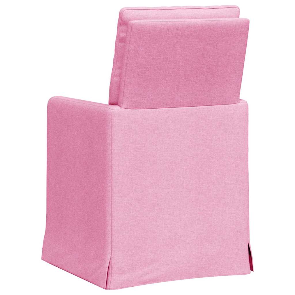 Spisestole 2 pcs Lyserød 57 x 67 x 98 cm Stof