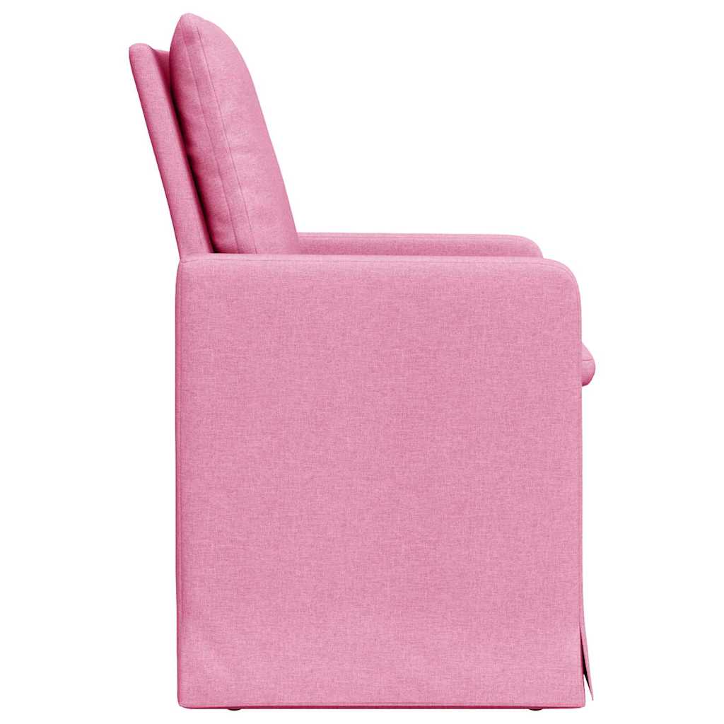 Spisestole 2 pcs Lyserød 57 x 67 x 98 cm Stof