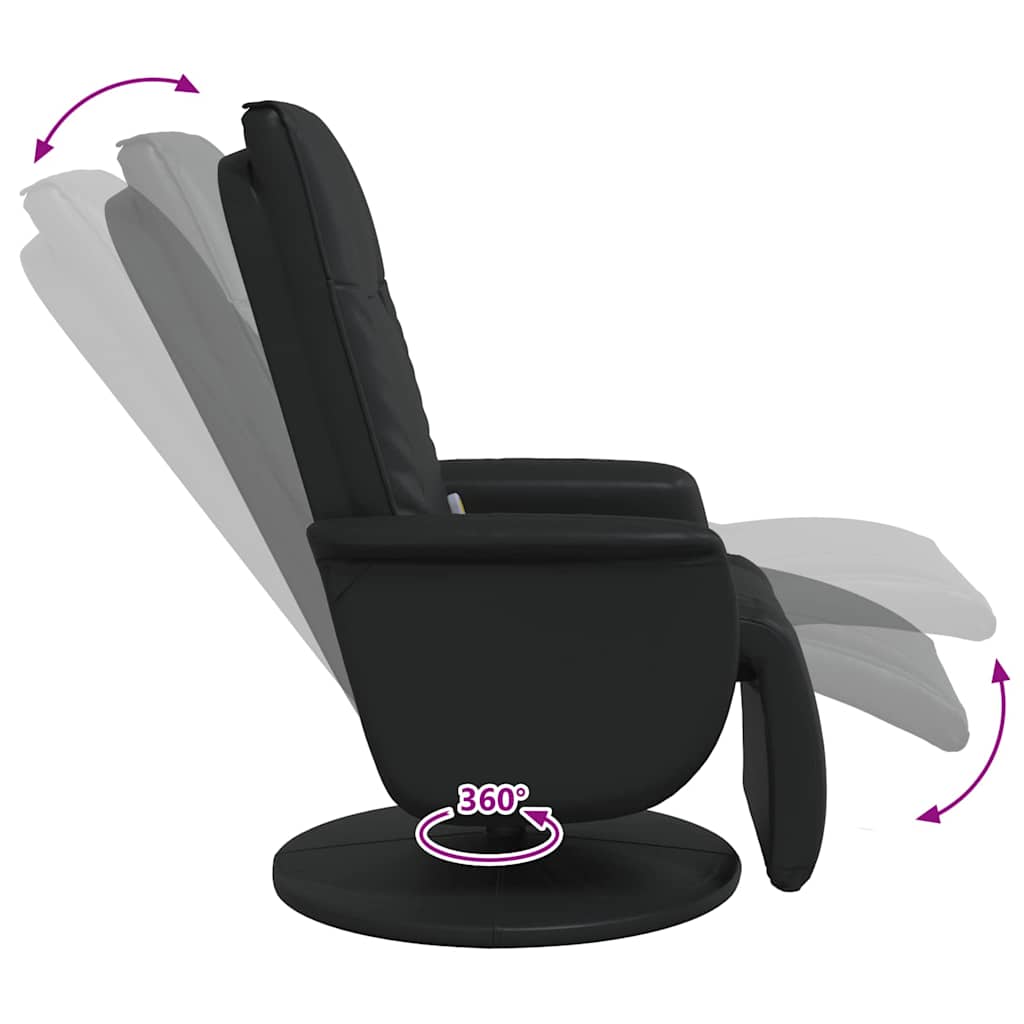 Svingende Massage Recliner Stol Sort 71 x 90 x 105 cm