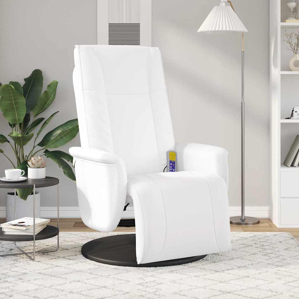 Svingende Massage Recliner Stol Hvid 71 x 90 x 105 cm