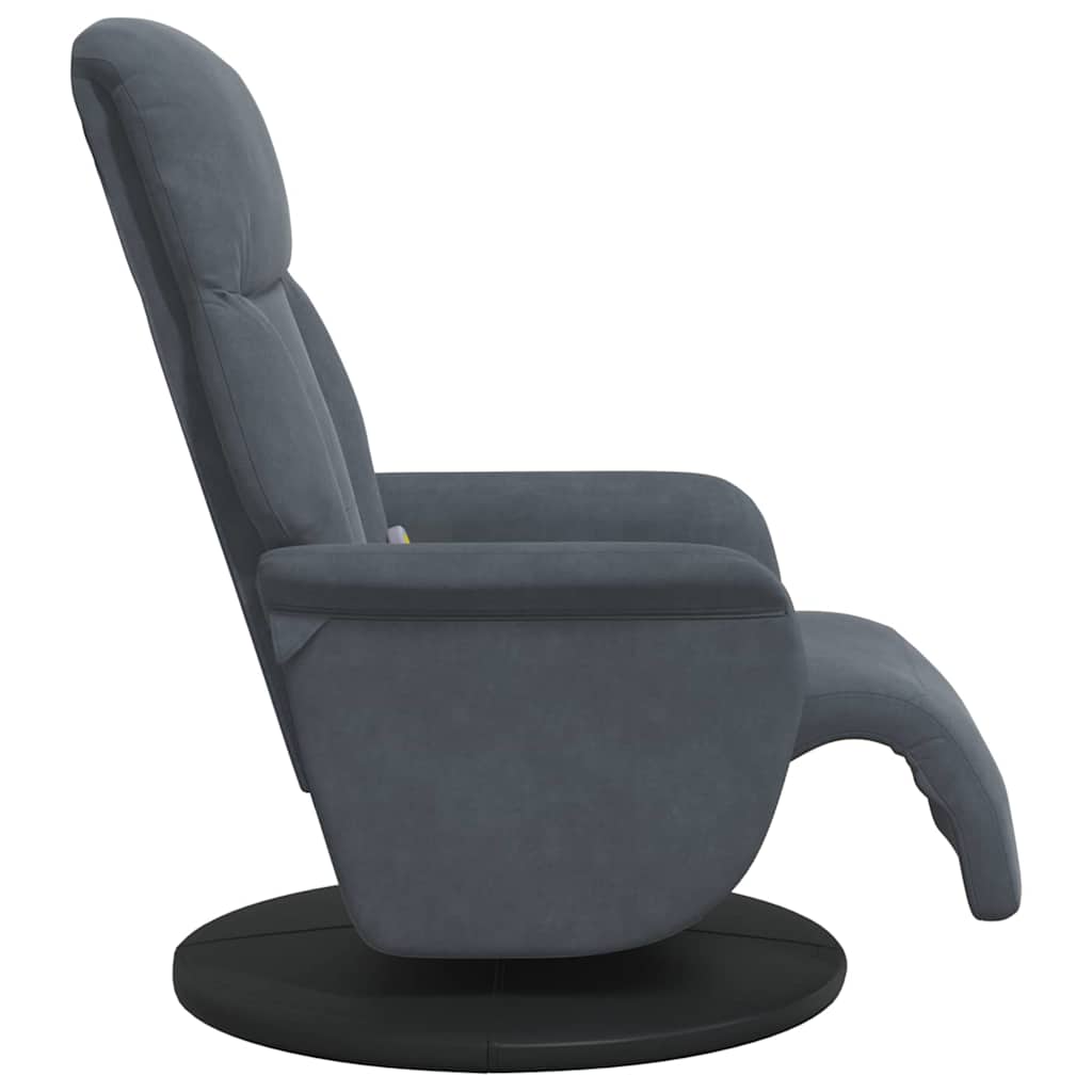 Massage Lænestol Mørkegrå 91 x 71 x 105 cm Fløjl