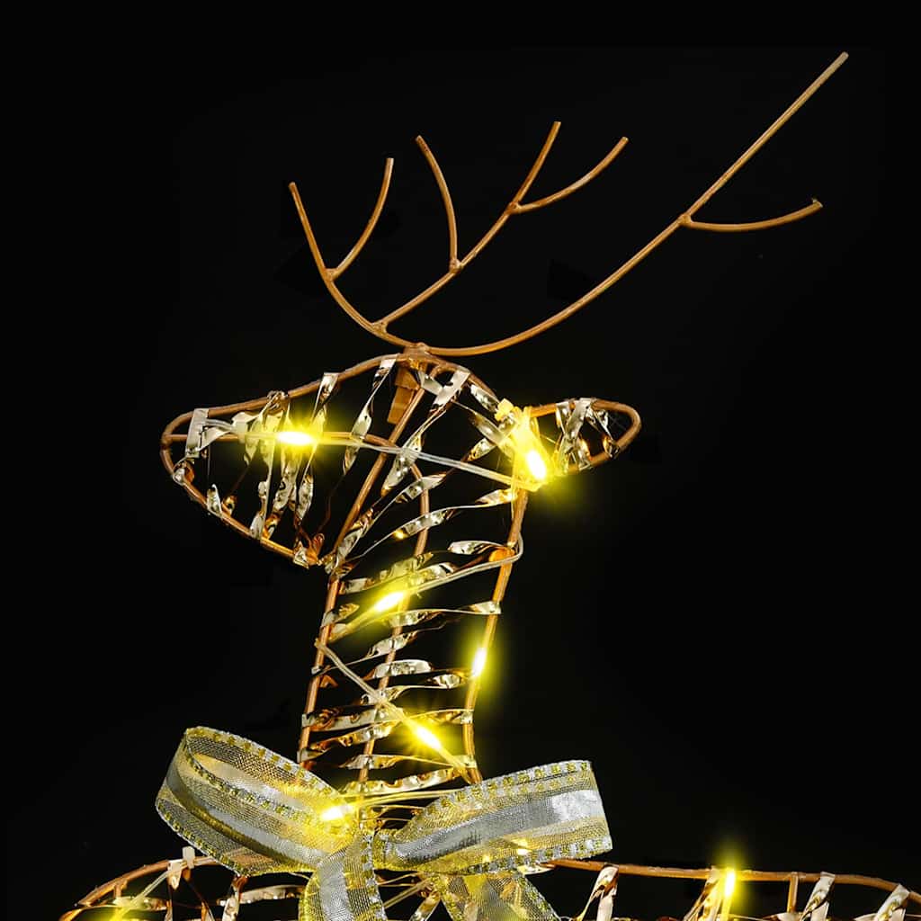 LED Rensdyr med 180 LED'er 6 pcs Guld PET