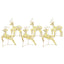 LED Rensdyr med 180 LED'er 6 pcs Guld PET