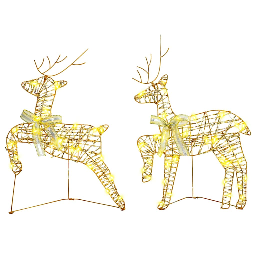 LED Rensdyr med 180 LED'er 6 pcs Guld PET