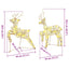 LED Rensdyr med 180 LED'er 6 pcs Guld PET