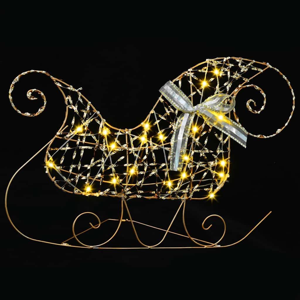 LED Rensdyr med 40 LED'er 7 pcs Guld PET