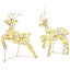 LED Rensdyr med 40 LED'er 7 pcs Guld PET