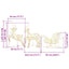 LED Rensdyr med 40 LED'er 7 pcs Guld PET