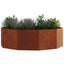 Plantekasse Rusten 120 x 120 x 35 cm Cortenstål