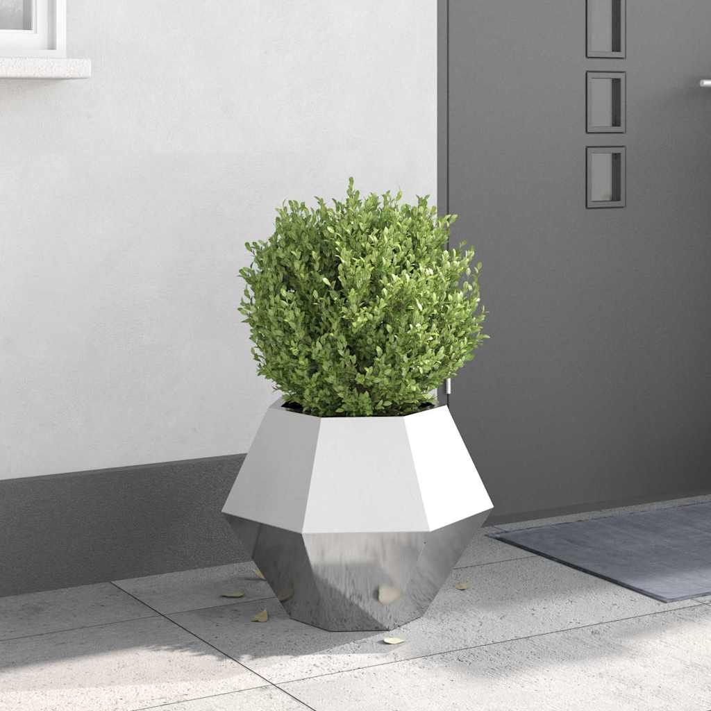 Plantekasse Sølv 50 x 50 x 40 cm Rustfrit stål