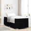 Sengestel med madras Sort 90 x 200 cm Stof