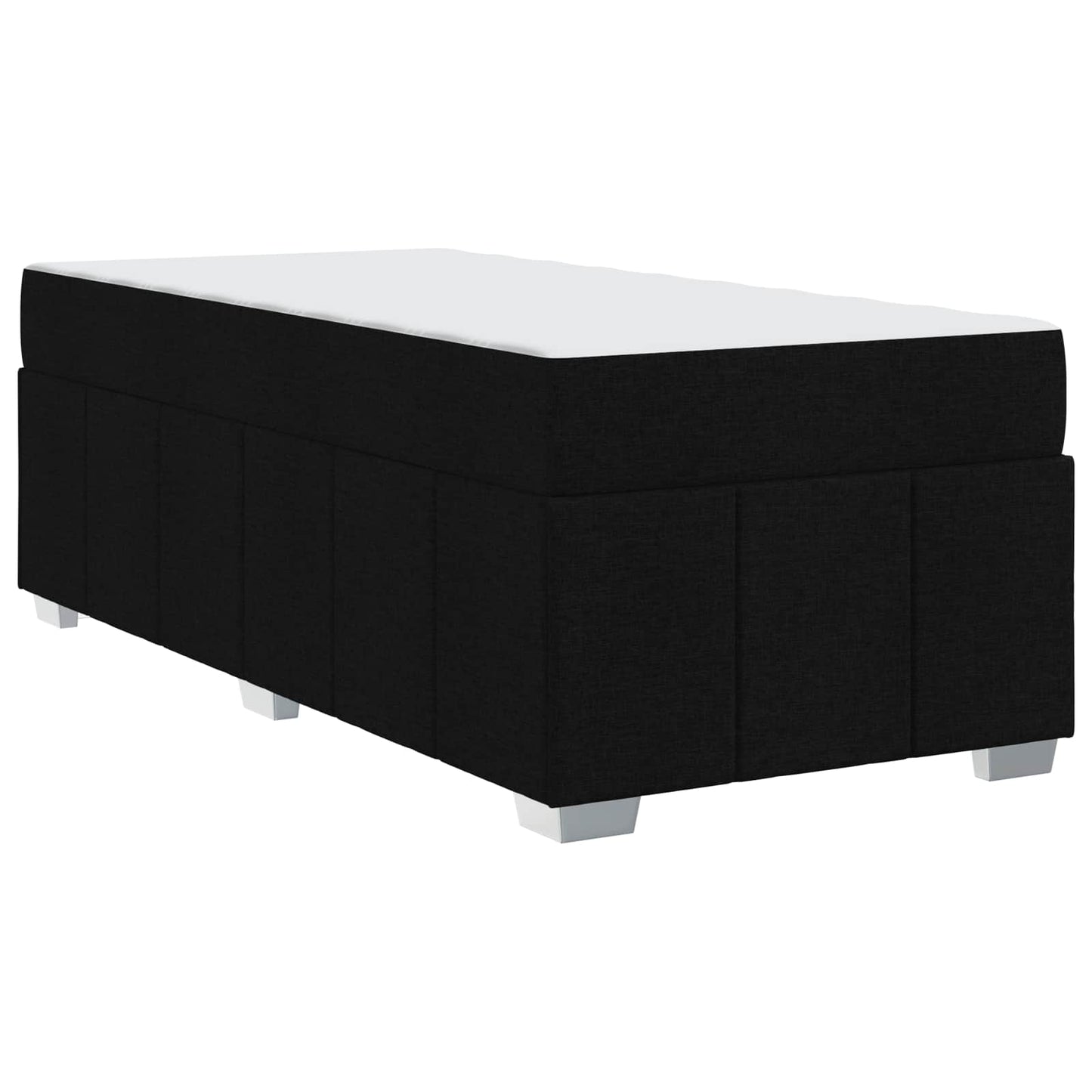 Sengestel med madras Sort 90 x 200 cm Stof