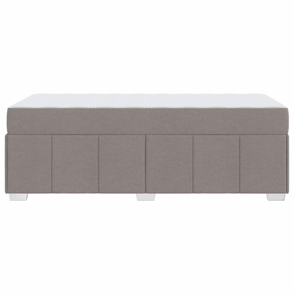 Sengestel med madras Gråbrun 90 x 200 cm Stof