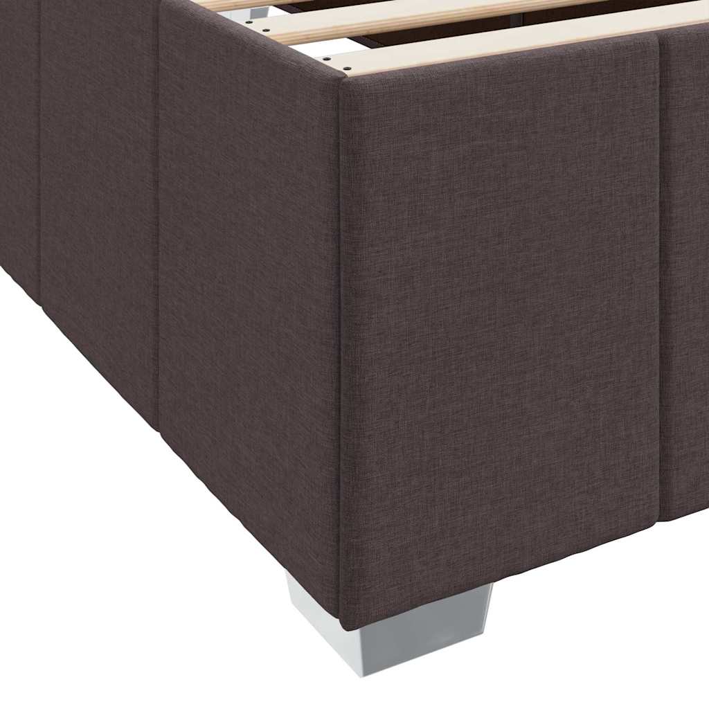 Sengestel med madras Mørk Brun 100 x 200 cm Stof