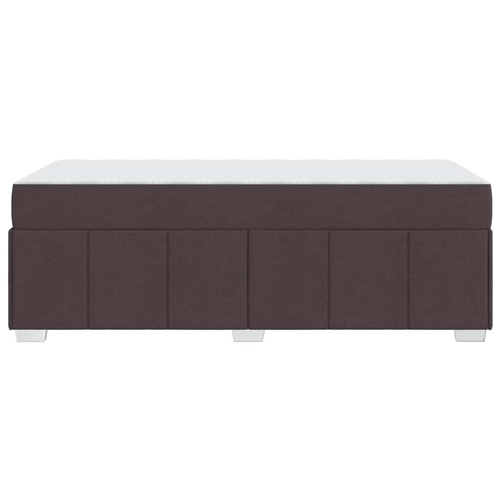 Sengestel med madras Mørk Brun 100 x 200 cm Stof