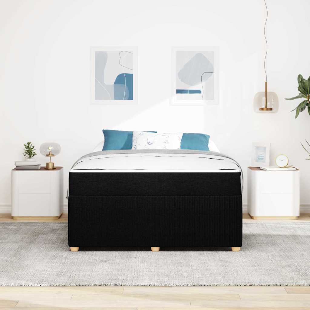 Sengestel Sort 140 x 200 cm Stof