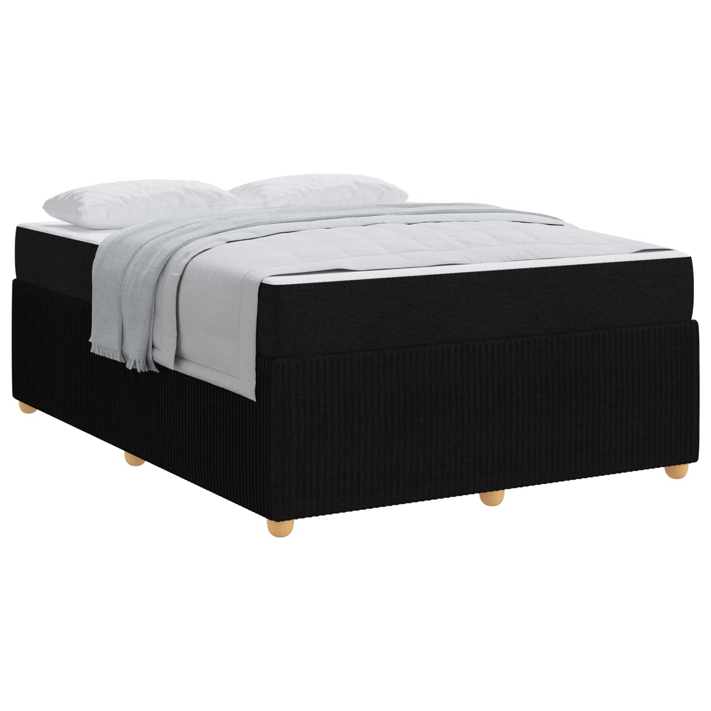Sengestel Sort 140 x 200 cm Stof