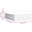 Sengestel Sort 140 x 200 cm Stof
