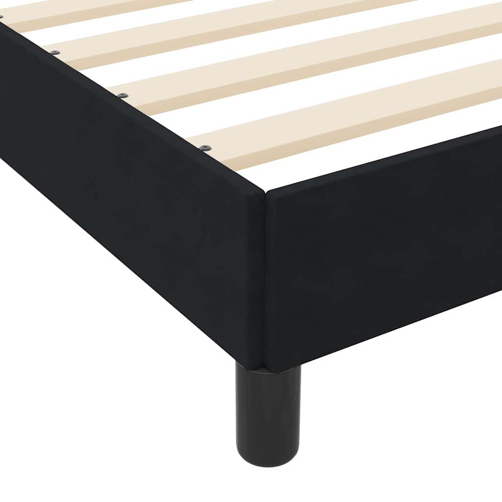 Box spring seng med madras Sort 200 x 220 cm Stof