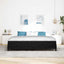 Box spring seng med madras Sort 200 x 220 cm Stof