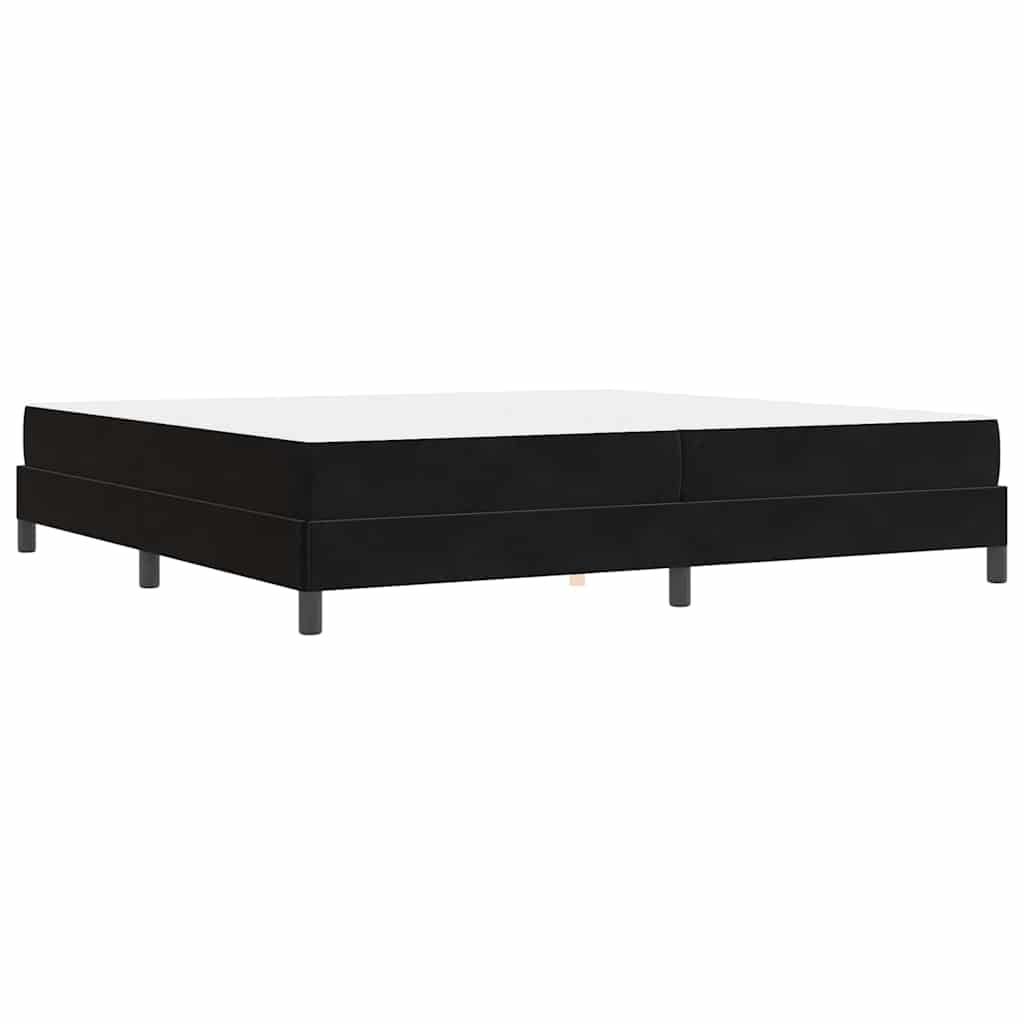 Box spring seng med madras Sort 200 x 220 cm Stof