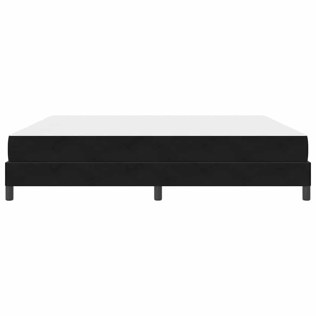 Box spring seng med madras Sort 200 x 220 cm Stof
