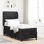 Box spring seng med hovedgærde Sort 200 x 80 cm Fløjl