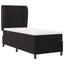 Box spring seng med hovedgærde Sort 200 x 80 cm Fløjl