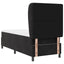 Box spring seng med hovedgærde Sort 200 x 80 cm Fløjl