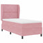Box spring seng med hovedgærde Lyserød 190 x 90 cm Fløjl