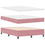 Box spring seng med hovedgærde Lyserød 200 x 140 cm Fløjl