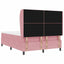 Box spring seng med hovedgærde Lyserød 200 x 140 cm Fløjl