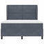 Box spring seng med hovedgærde Mørkegrå 200 x 160 cm Fløjl