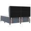 Box spring seng med hovedgærde Mørkegrå 200 x 180 cm Fløjl