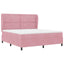 Box spring seng med hovedgærde Lyserød 200 x 180 cm Fløjl