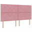 Box spring seng med hovedgærde Lyserød 200 x 180 cm Fløjl